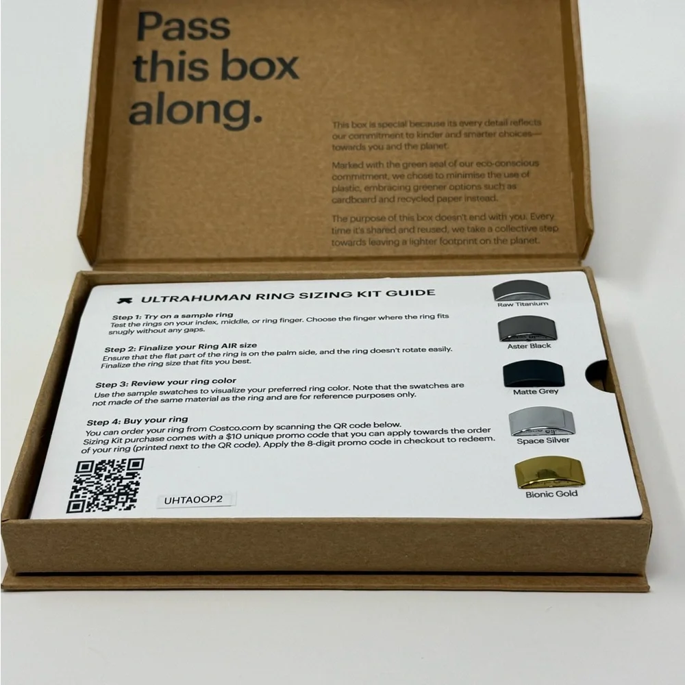 Ultrahuman Ring AIR Black Sizing Kit – Complete Sizes 5–14